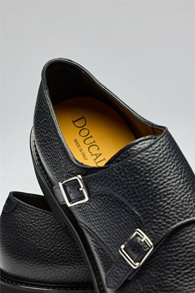 Doucals Lacivert Tokalı Deri Ayakkabı