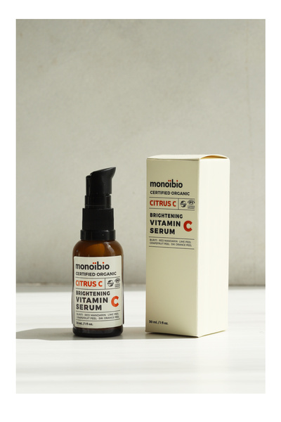 Monoibio Citrus-C Organic Vitamin C Serum - Skin Tone Brightening Anti-Blemish Skin Care Night Serum 30 ml