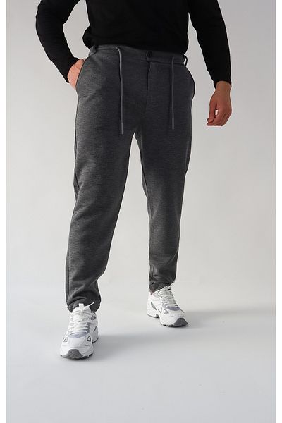 mw memowear Men's Smoked Trousers - Italian Cut, Flexible Lycra, Ankle Length