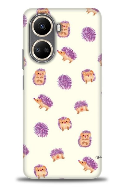 MRCİLETİSİM Realme C55 Case Hd Printed Case - Tiny Hedgehogs + Full Screen Pr...