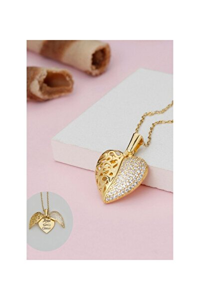 OGO SİLVER 925 Ayar Gümüş Kanatlı Kalp Kolye