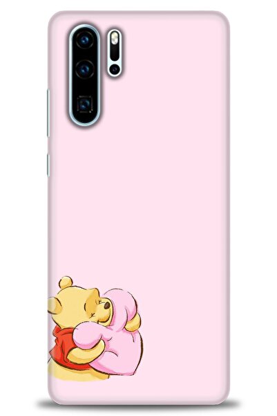MRCİLETİSİM Huawei P30 Pro Kılıf HD Baskılı Kılıf - Winnie the Pooh Kalpli + ...