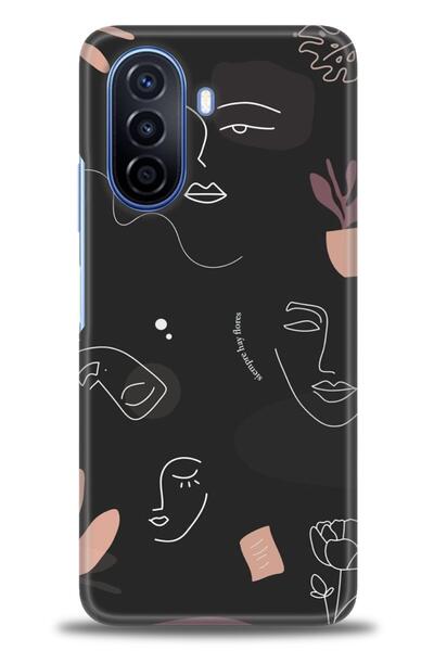 MRCİLETİSİM حافظة Tecno Pova Neo 2 مطبوعة بدقة HD - صورة ظلية سوداء