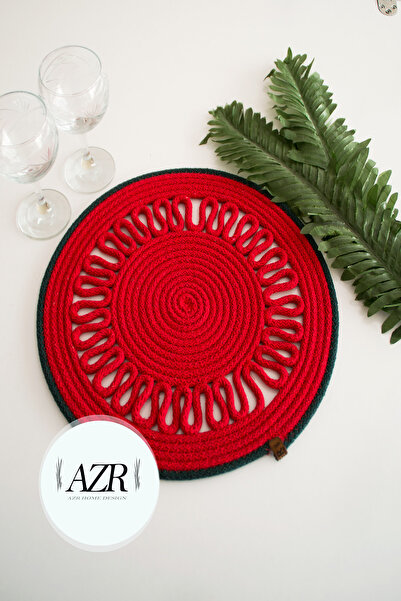 AZR HOME DESİGN Σετ πιάτων 6 τεμαχίων από γιούτα και ψάθα, διακοσμητικό σετ α...