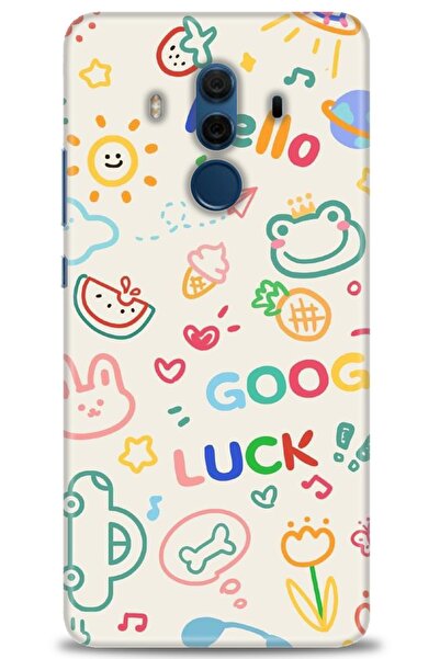 MRCİLETİSİM Huawei Mate 10 Pro Kılıf HD Baskılı Kılıf - Goog Luck