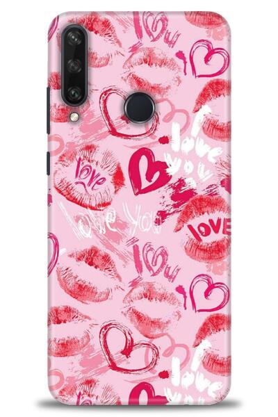 GMOtp حافظة هواوي Y6P مطبوعة بدقة عالية - وردي لوف