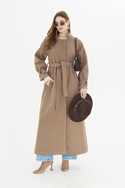 azeemprive Tam Boy Astarlı Kaşe Kaban