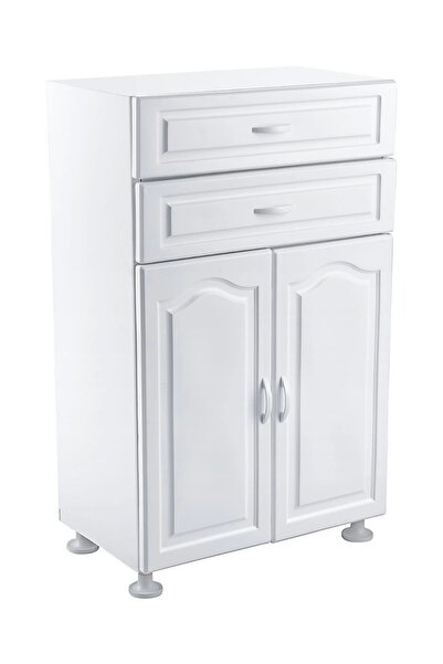 Genel Markalar Plastik 2 Kapak 2 Çekmeceli Pvc Dolap