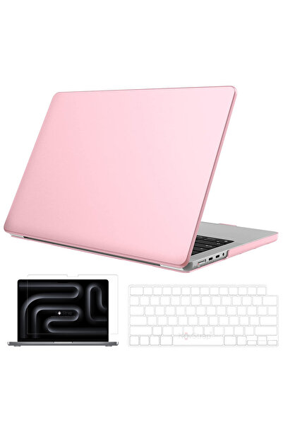 NovStrap متوافق مع Apple MacBook Pro مقاس 14 بوصة M4 - حافظة لامعة وحافظة لوحة مفاتيح شفافة