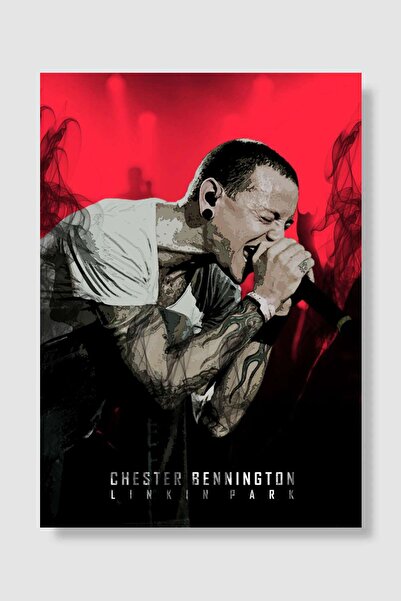 kubdekor Chester Bennington - Linkin Park Müzik Poster Çerçevesiz Yüksek Kali...
