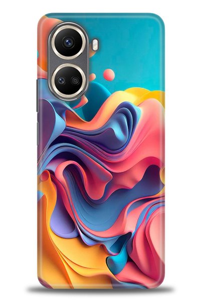 MRCİLETİSİM Realme C55 Case Hd Printed Case - Colorful Water
