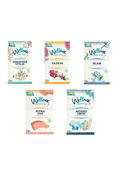 Wellnax Dolap Çekmece, Oda ve Araç Kokusu - Valerian, Osmanthus, Akdeniz, Spl...