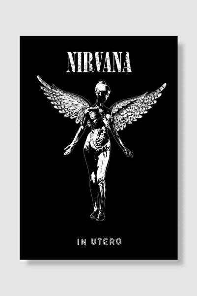 kubdekor Nirvana In Utero Müzik Poster Çerçevesiz Yüksek Kalite Müzik Afiş Du...