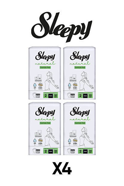 Sleepy Ultra Sensitive Natural Pad - Casual, Long, 32X4 128Pcs