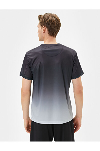 Koton Sportovní tričko Crew s krátkým rukávem s abstraktním vzorem