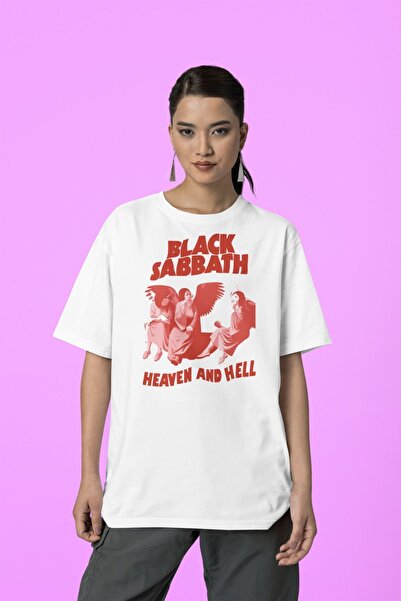 SEVBANO Unisex Black Sabbath Heaven And Hell muzička grupa, majica sa štampan...