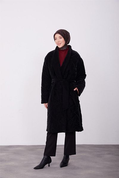 Armine Palton matlasat negru - Model 23kd6406