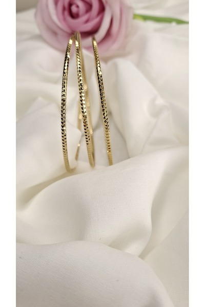 Çelik Zey Jewelry Gold Renk Desenli Ajda Bileklik