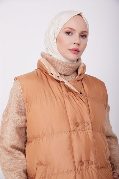 Armine Tan καπιτονέ παλτό - 23kd8307 Μοντέλο