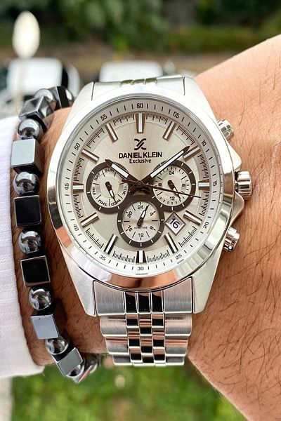 Daniel Klein New Season Stainless Steel Band Men Wristwatch 3 Atm Waterproof +wristband