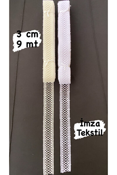Butik Güpür sonsuz kolber ara desen dikiş dantel Fransız Güpür 3 cm en 9 metr...