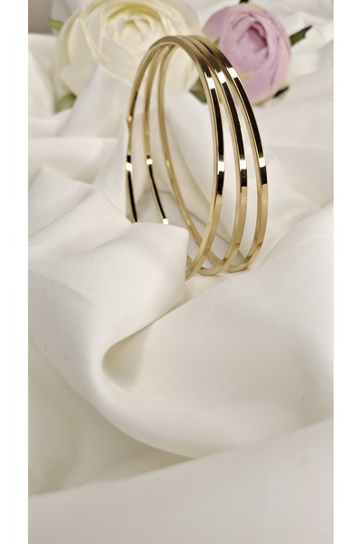 Çelik Zey Jewelry Gold Renk Düz Ajda Bileklik