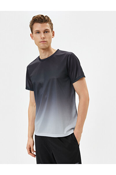 Koton Sportovní tričko Crew s krátkým rukávem s abstraktním vzorem