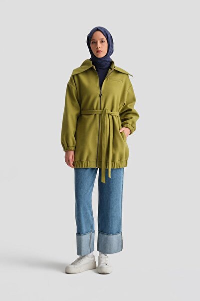 Armine Bomber Ceket 24k5709 Yeşil