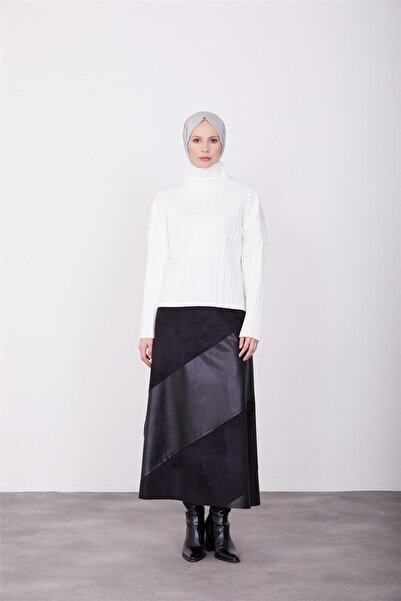 Armine Pliseli Örme Bluz 23k3216 Ekru