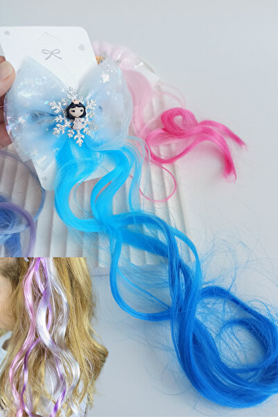 Nisankids Цветна фиба за коса с мотив на снежинки Изкуствена коса