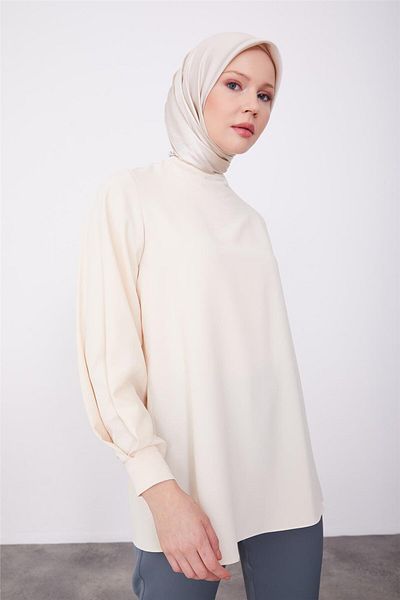 Armine Μπλούζα με ντραπέ με λαβή Ivory - 23k3423