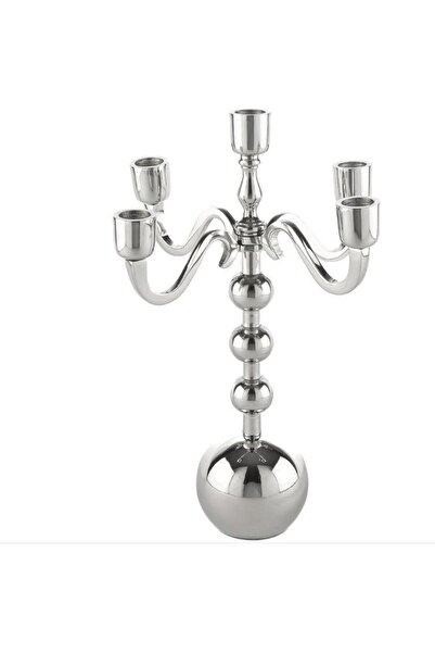 Mikasa Moor Gümüş 5 Kollu Top Mumluk 20x15x36cm P248.362126