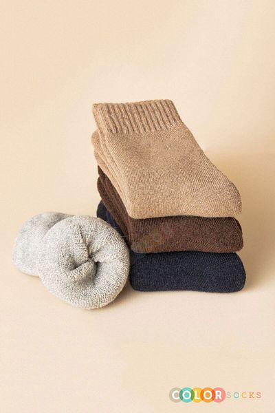 Color Socks Комплект от 5 мъжки дебели вълнени зимни чорапи (ТОПЛОПОГЪРЩАЩИ)