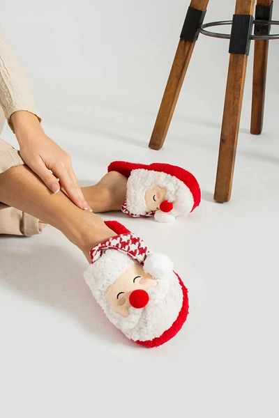 Nisanur Shoes Mikulás karácsonyi papucs Otthoni papucs Házi papucs Vendégpapucs