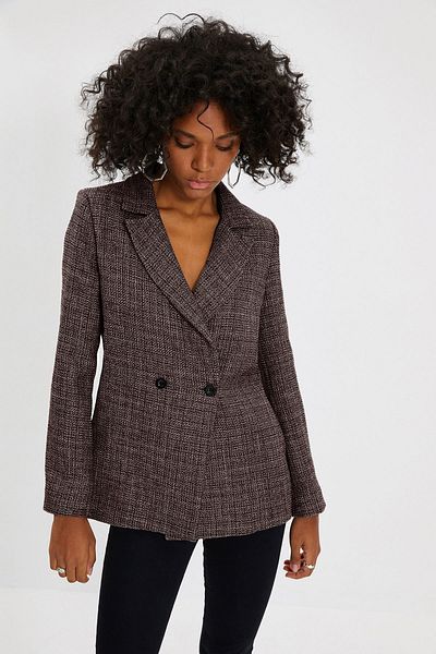 Trendyol Collection Antracitová obyčejná lemovaná tkaná bunda TWOAW22CE0667
