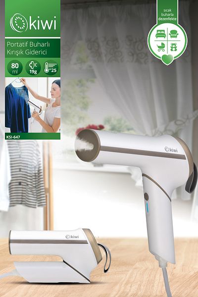Kiwi Ksi-647 Portable Foldable Steam Anti-Wrinkle Vertical Iron