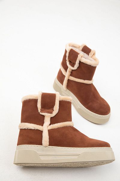 SOHO Tan Suede Dámské boty - 20011 Model Bootie