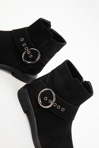 SOHO Semišové dámské boty - Černá 20015 Model Bootie