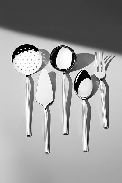 Nehir Milano Plain 5 Piece Stainless Steel Serving Set