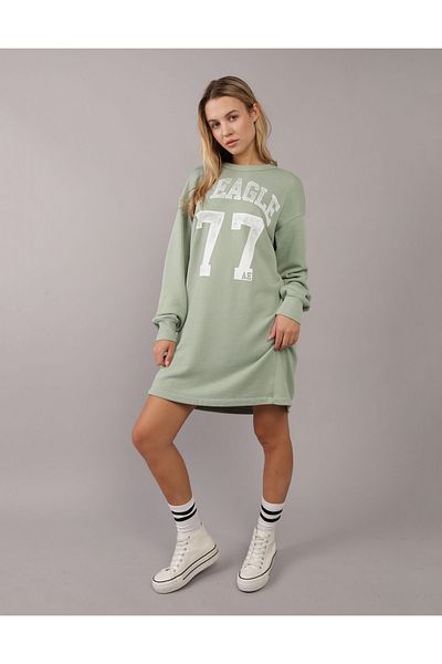 AMERICAN EAGLE Ae Graphic Fleece Dress U-0395-7883