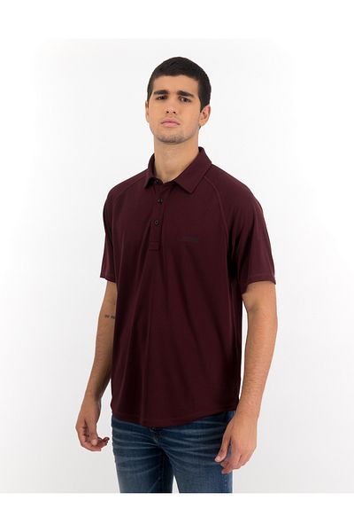 AMERICAN EAGLE قميص بولو أكتيف AE باللون العنابي - U-1165-9135