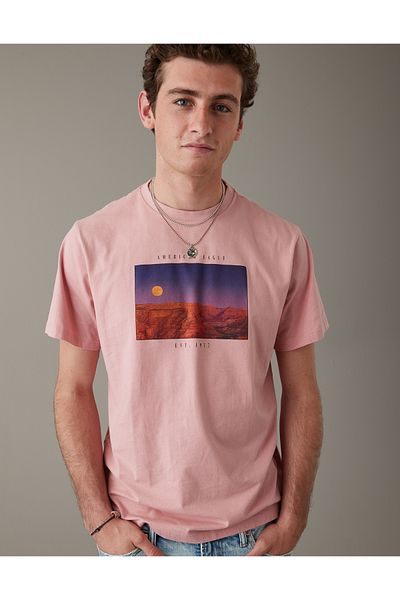 AMERICAN EAGLE Ae Super Soft Logo Graphic T-Shirt