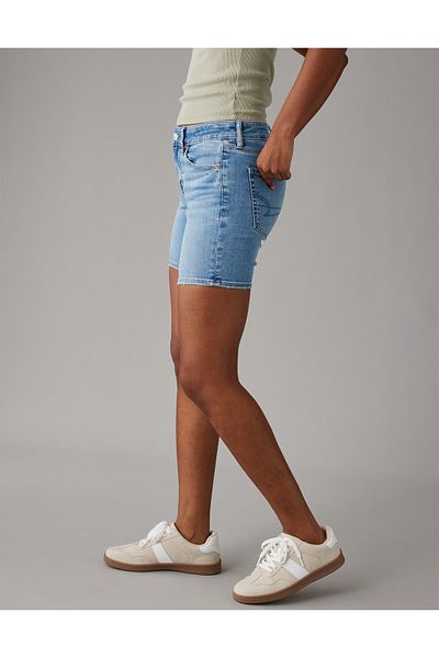 AMERICAN EAGLE Ae Next Level Low-Rise Skinny Bermuda Denim Short