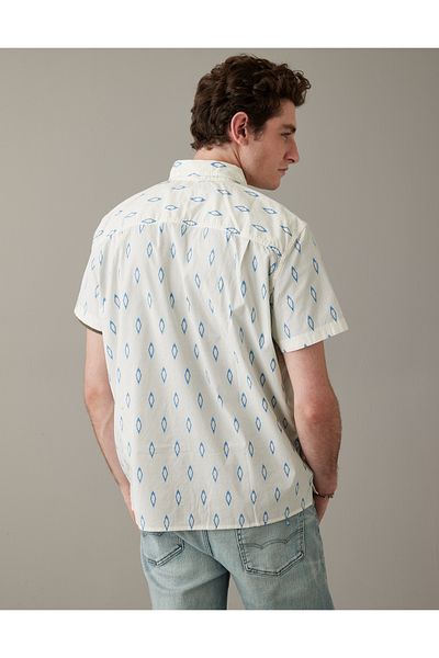 AMERICAN EAGLE Ae Printed Button-Up Resort Shirt U 21546030
