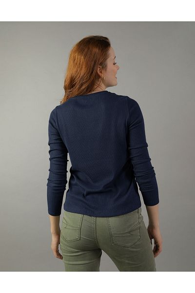 AMERICAN EAGLE Ae Long-Sleeve Crew Neck Plush Tee