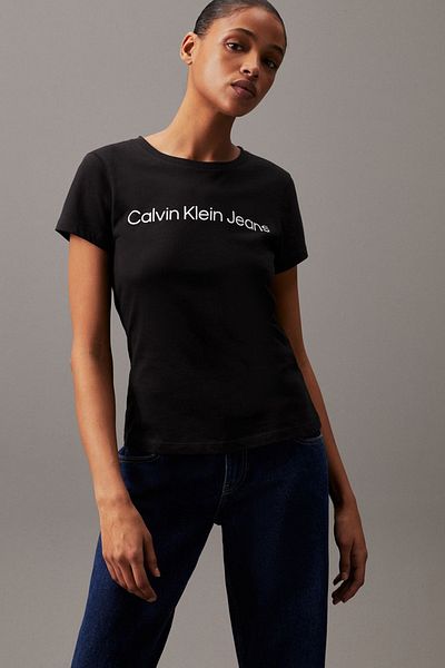 Calvin Klein Černé dámské tričko Crew Neck J20j220253beh