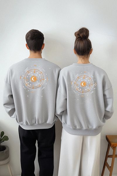Trendyol Collection Сірий меланжевий світшот з принтом на флісі з капюшоном TMNAW23SW00278
