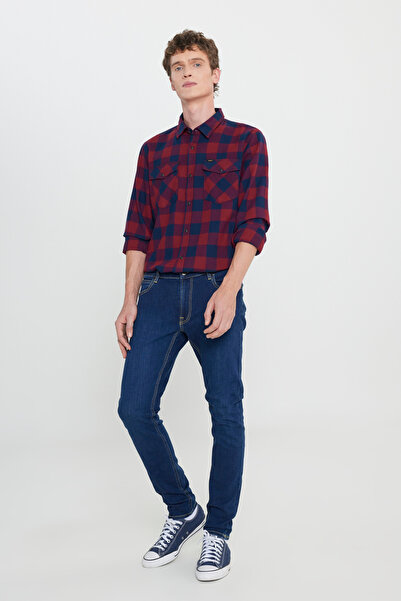 Lee Malone Skinny Fit Dar Kesim Normal Bel Esnek Jean Kot Pantolon
