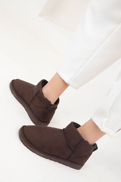 SOHO Hnědé semišové dámské boty - 20024 Model Bootie