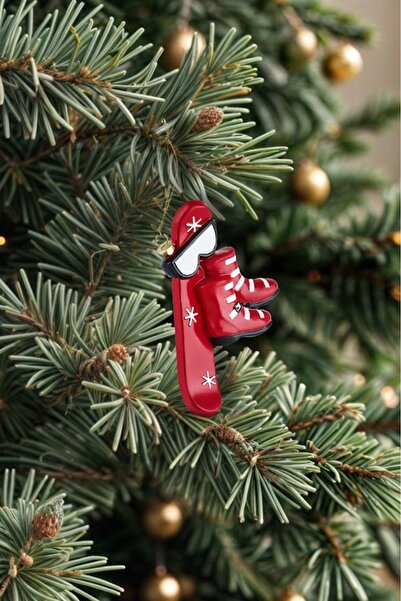 Karaca New Year Yılbaşı Snowboard Ağaç Süsü 8,1x2,5x14,9 cm